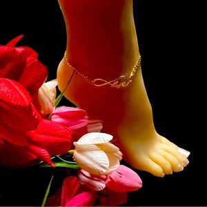 Hope Infinity Ankle Bracelet-Goldtone